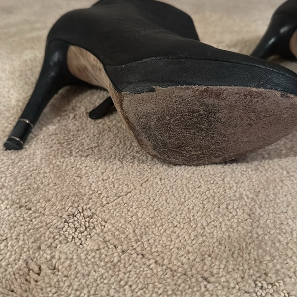 Dior black leather ankle booties. 37 7 - Picture 6 of 7